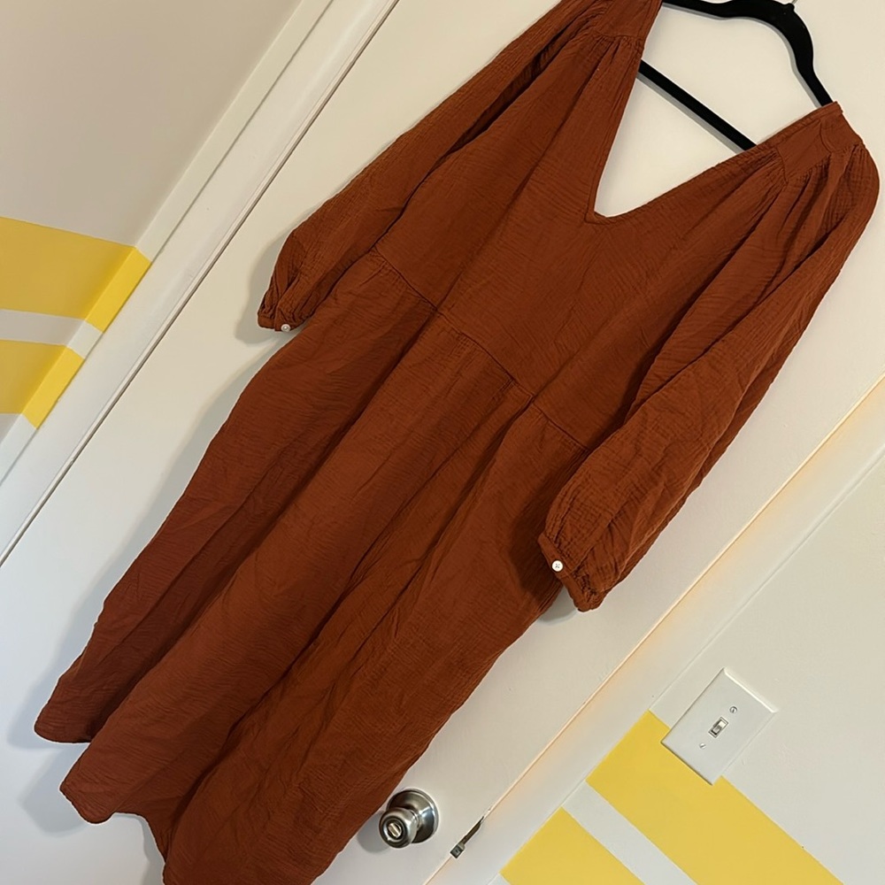 Madewell burnt orange dress. Size XL. New with tags.